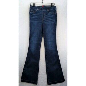 SPANX Flare Dark Blue Midnight Shade pull-on Jeans #20327R Size Medium